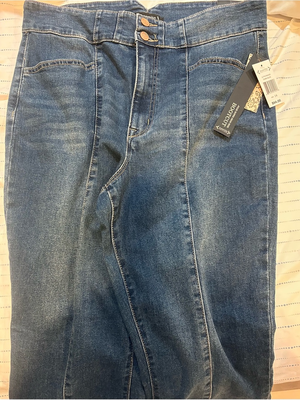 Nanette Lepore Women's Bootcut Jeans in Medium Blue Wash
